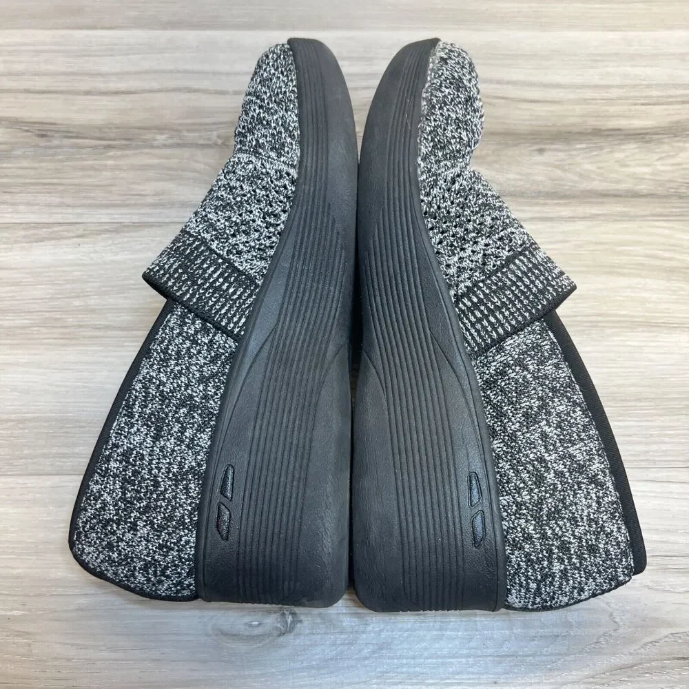 Skechers Clogs Womens Size 10‎ Pier Lite Wedge Walking Shoes Black White 158410